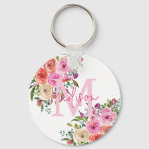 Monogram | Anpassa | Vattenfärg | Blommigt
