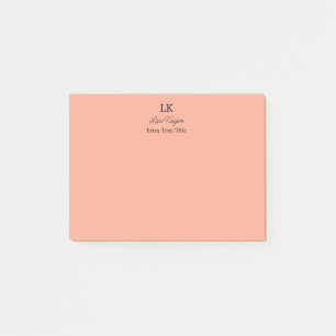 Monogram Anpassad Initialer Namn och titel Post-it Block
