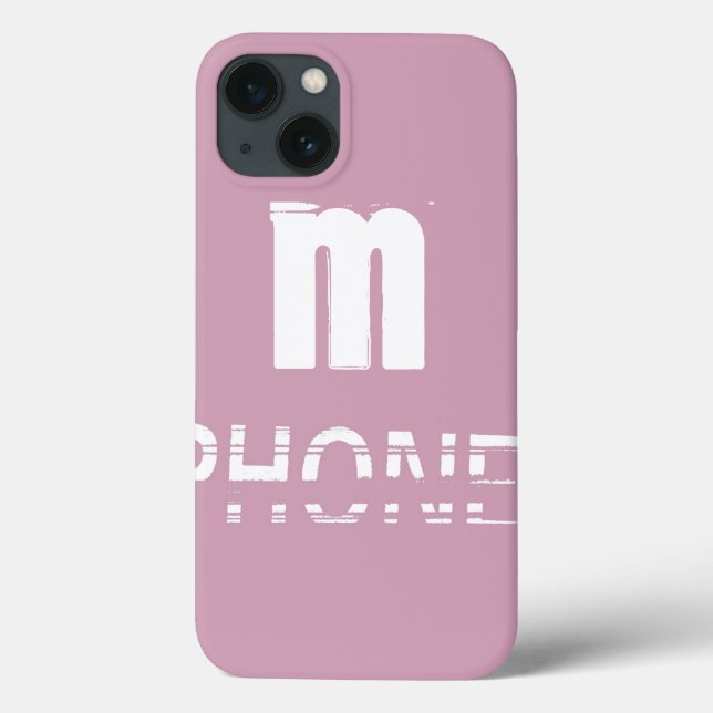 Monogram Anpassade Rosa Coola Modern (Baksida)