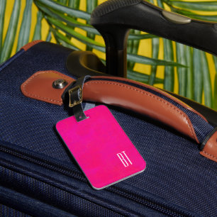 Monogram Anpassade Rosa Modern Abstrakt Bagagebricka
