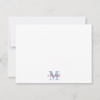 Monogram Anpassat Namn Pojke  Brevkort