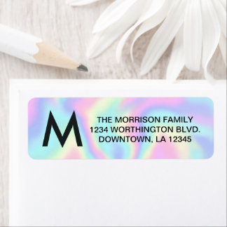 Monogram anpassat returadressetikett returadress etikett