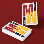 Monogram Anpassningsbar Färg Big Initiative Modern Casinokort<br><div class="desc">En enkel och modern monogrammatisk utformning (namn och initial) med stort och djärvt färg brev</div>