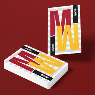 Monogram Anpassningsbar Färg Big Initiative Modern Casinokort