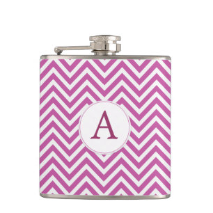 Monogram Anpassningsbar Initial Modern Lila Chevro Fickplunta
