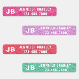 Monogram Anpassningsbar Personlig Namn Girly Glitt Klistermärke