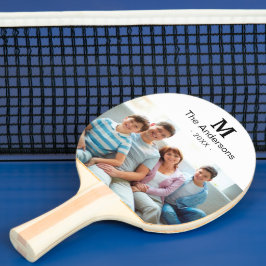 Monogram Anpassningsbar Photo & Namn Ping Pong Pad Pingisracket