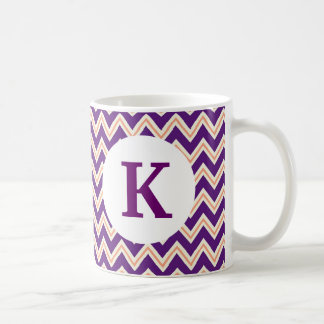 Monogram Anpassningsbar Tryckt kaffe Mugg Lila Che