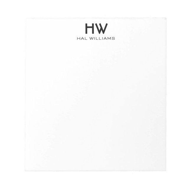 Monogram-Anteckningsblock Anteckningsblock (Framsida)