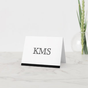 Monogram anteckningskort