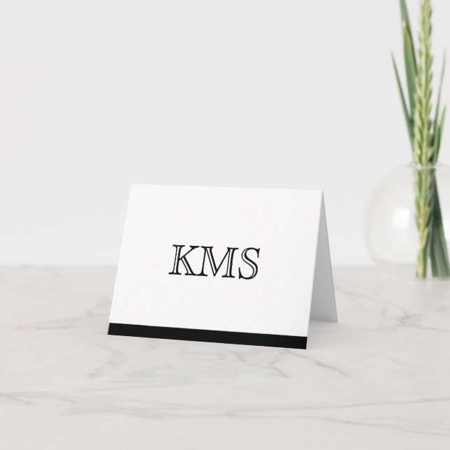 Monogram anteckningskort (Framsida)