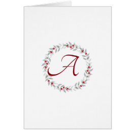 Monogram-anteckningskort för Grått med enkel skrif Hälsningskort