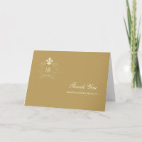Monogram Antik Guld Fleur de Lis Tack