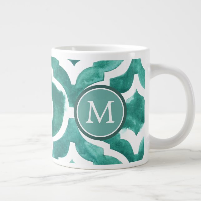 Monogram | Aquamarine Motif IV Jumbo Mugg (Höger)