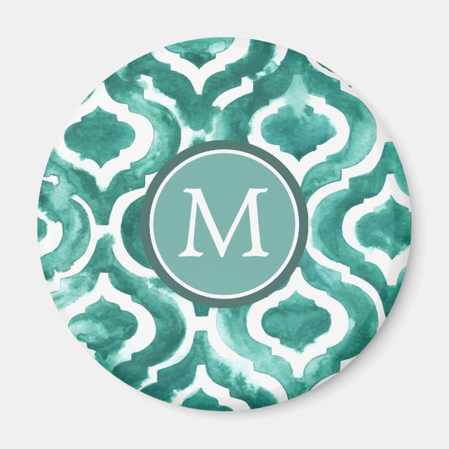 Monogram | Aquamarine Motif IV Magnet (Framsidan)