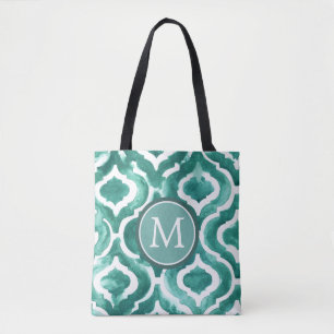 Monogram   Aquamarine Motif IV Tygkasse