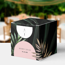 Monogram Arches Tropical Handflatan Träd Bröllop