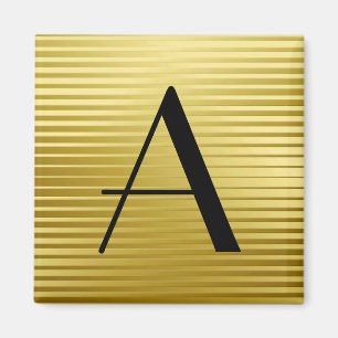 Monogram Art Deco Guld Satin Rand Magnet