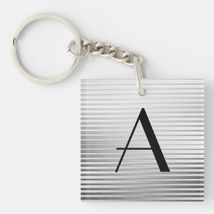 Monogram Art Deco Silver Satin Rand