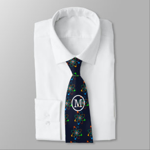 Monogram Atomstruktur Vetenskap Slips