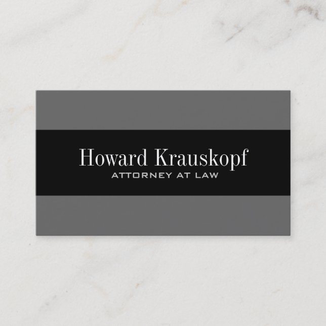 Monogram Attorney-Affärskort Visitkort (Framsida)
