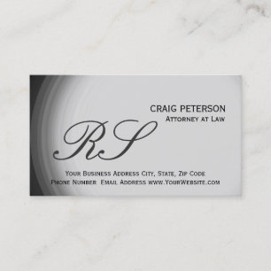 Monogram Attorney på Law Black Affärskort Visitkort