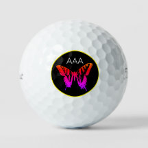 MONOGRAM AV Golf Bollar-ANPASSNINGSBAR BUTTRYCKLIG