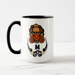 Monogram av månnyttigt tortoise mugg