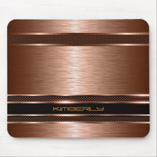 Monogram av metallöverdraget aluminiumhölje av kop musmatta