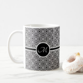 Monogram av monokrom keltisk Knot Mönster Kaffemugg