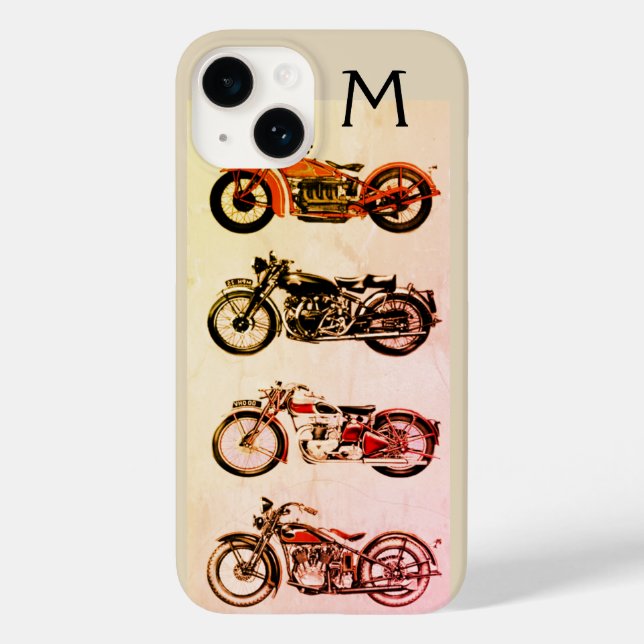 MONOGRAM AV MOTORCYKLAMPOR AV KLASSISK VINTAGE (Baksida)