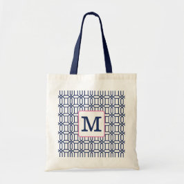Monogram av parfymisk geometrisk vit okton tygkasse