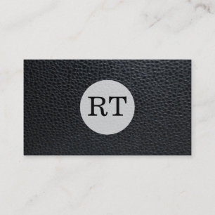 Monogram av serietyp/läder visitkort
