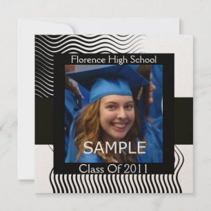 MONOGRAM AV VINKAR FOTOMMALL, svartvit Inbjudningar