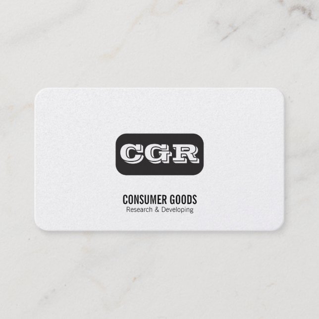 Monogram avrundad bakgrundsvariation visitkort (Framsida)