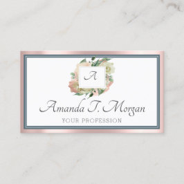 Monogram avtalskort Ro Greenery Dusty Blue Visitkort