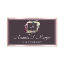 Monogram avtalskort Ro Marsala DustyFloral