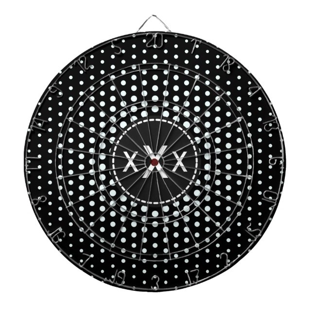 Monogram Azure mist Techno Dots Modern Darttavla (Framsidan)