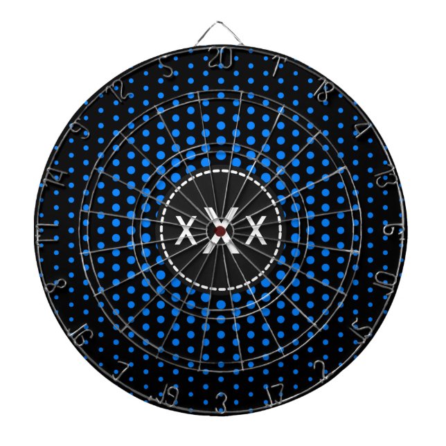 Monogram Azure Techno Dots Modern Piltavla (Framsidan)