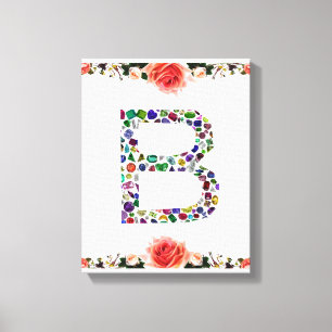 Monogram B Canvastryck