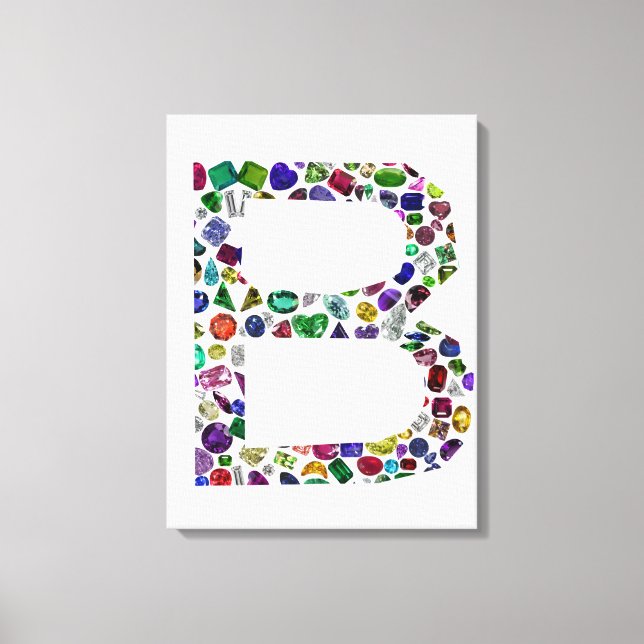 Monogram B Canvastryck (Framsida)