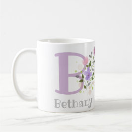 Monogram B & Christian Namn Bethany Kaffemugg
