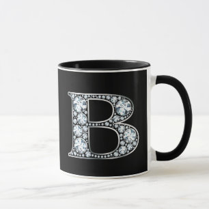 Monogram B Faux Diamond Mugg