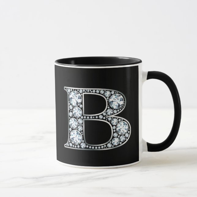 Monogram B Faux Diamond Mugg (Höger)
