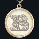 Monogram B Guldpläterat Halsband<br><div class="desc">Detta älskvärda hänge presenterar en utsmyckad vintagemonogram - en älskvärd personliggåvaidé för en ny brud,  mors dag och många annan tillfällen!</div>