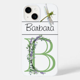 Monogram B, Lavender Eucalyptus, dragonfly