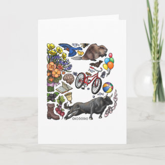 Monogram "B" noterar kortet Anteckningskort