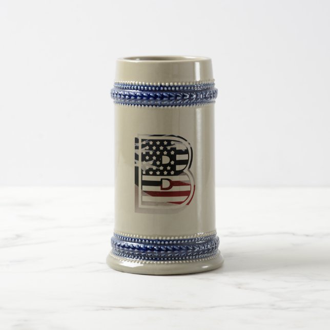 Monogram B USA flagga Sejdel (Center)