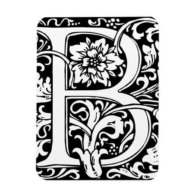 Monogram B Victorian Magnet (Vertikal)
