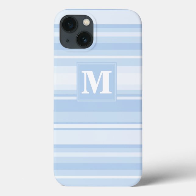 Monogram baby blue rand Fodral-Mate iphone case (Baksida)